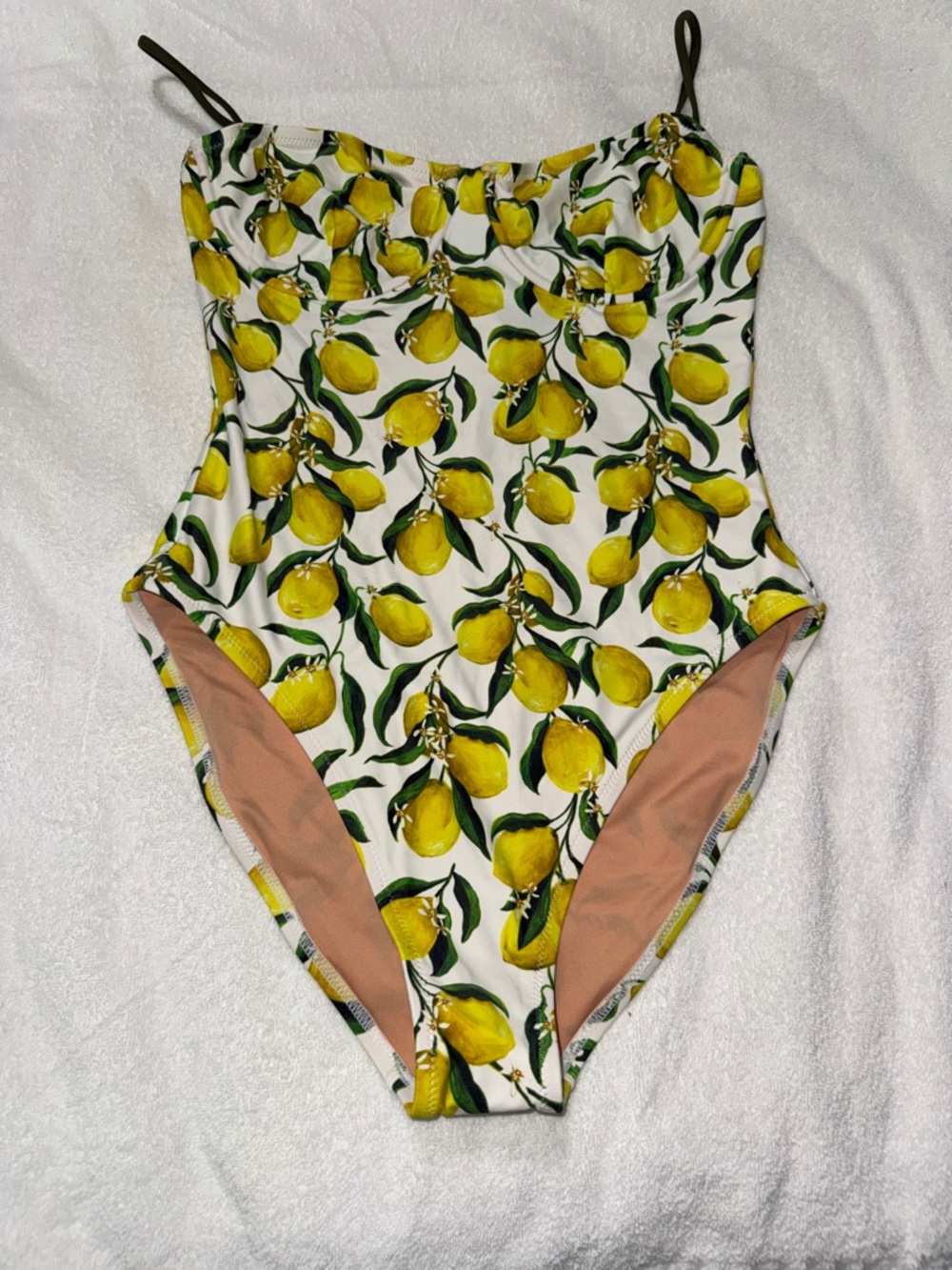 J. Crew Lemon Print One-Piece Swimsuit - Yellow & Green